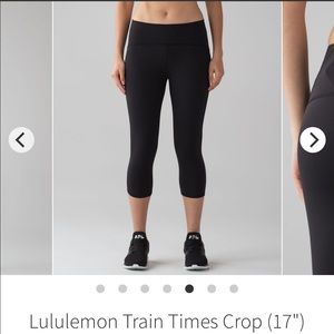 Lululemon train times crop